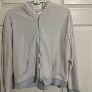 Victoria”s secret velvet light blue hoodie size large